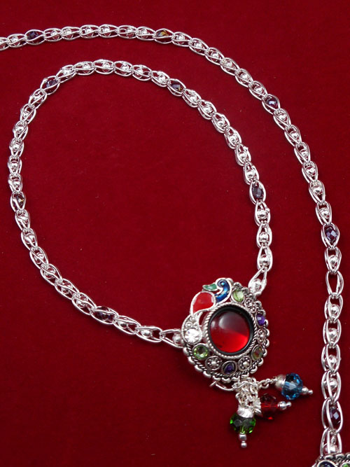 Meena Silver Anklet